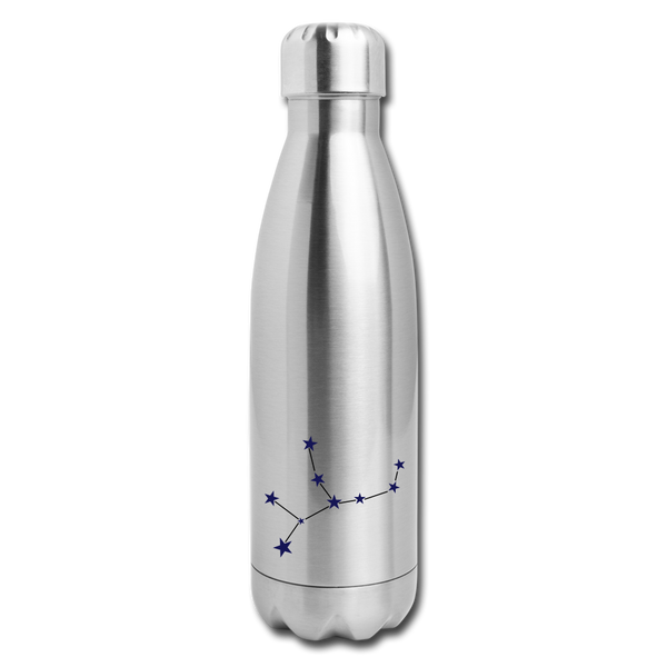 Insulated Stainless Steel Water Bottle - Virgo - silver