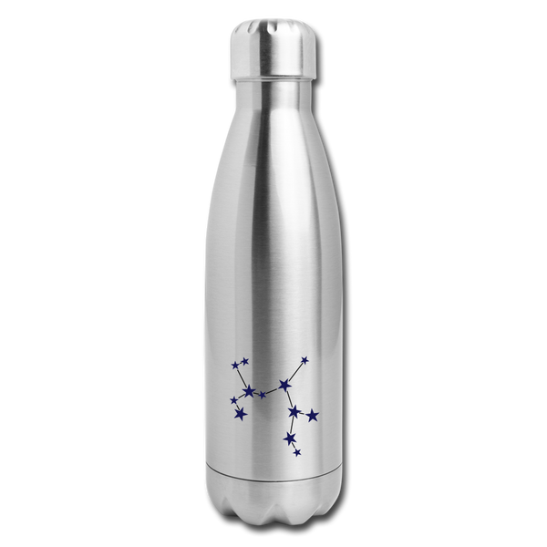 Insulated Stainless Steel Water Bottle - Sagittarius - silver