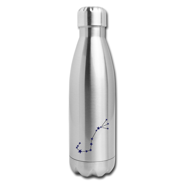 Insulated Stainless Steel Water Bottle - Scorpio - silver