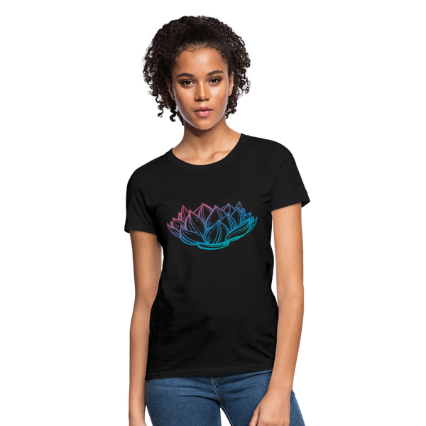 Women's T-Shirt - Lotus - black