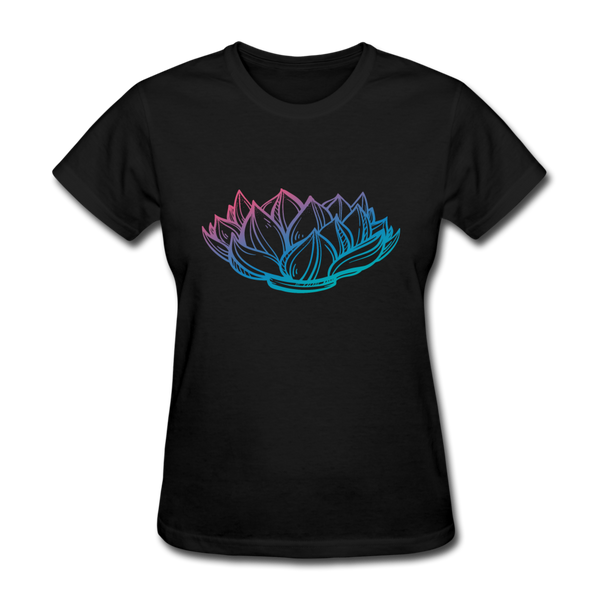 Women's T-Shirt - Lotus - black