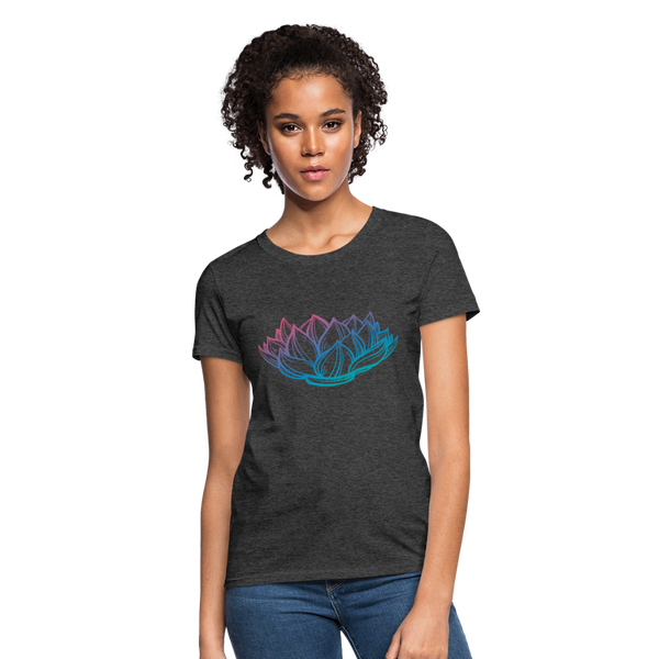 Women's T-Shirt - Lotus - heather black