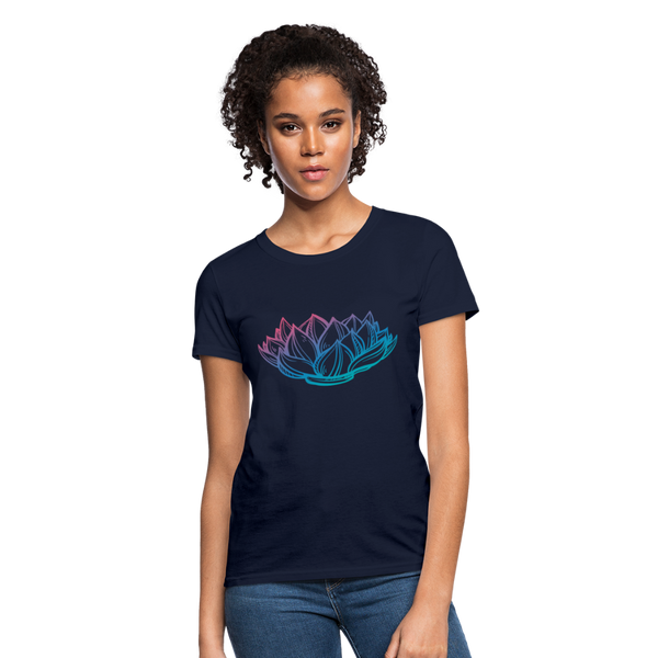 Women's T-Shirt - Lotus - navy