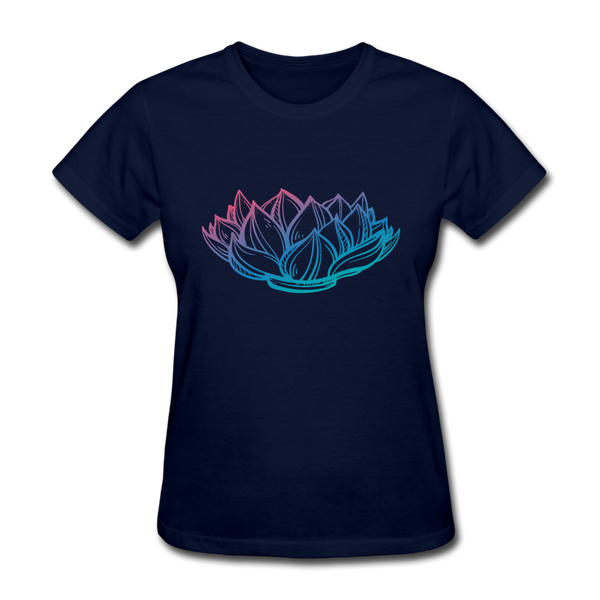 Women's T-Shirt - Lotus - navy