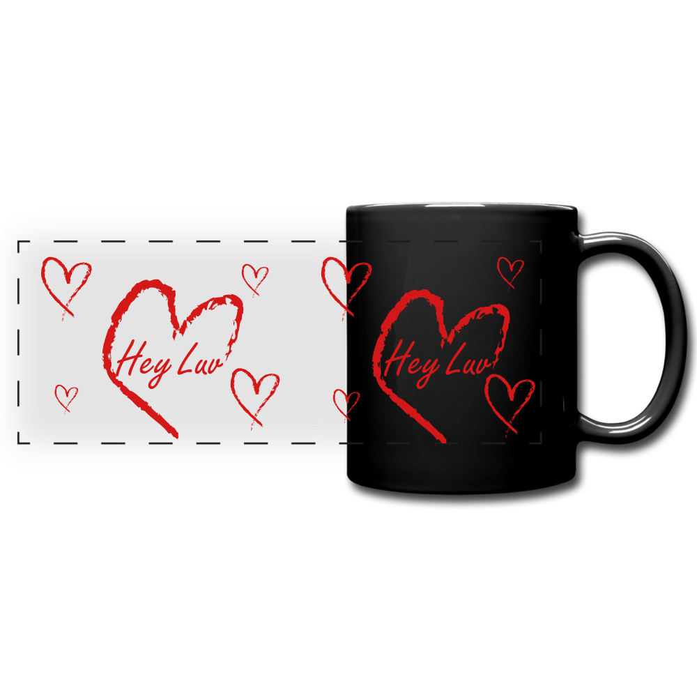 Panoramic Mug - Hey Luv - black