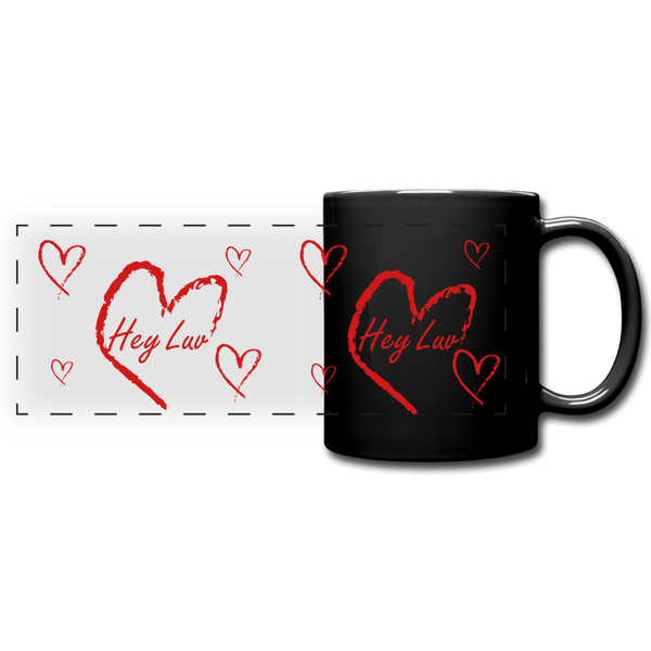 Panoramic Mug - Hey Luv - black