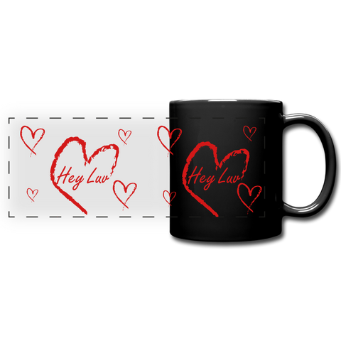 Panoramic Mug - Hey Luv - black