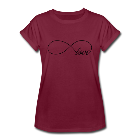 Women's Relaxed Fit T-Shirt - burgundy