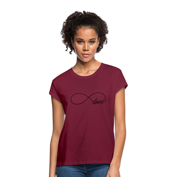 Women's Relaxed Fit T-Shirt - burgundy