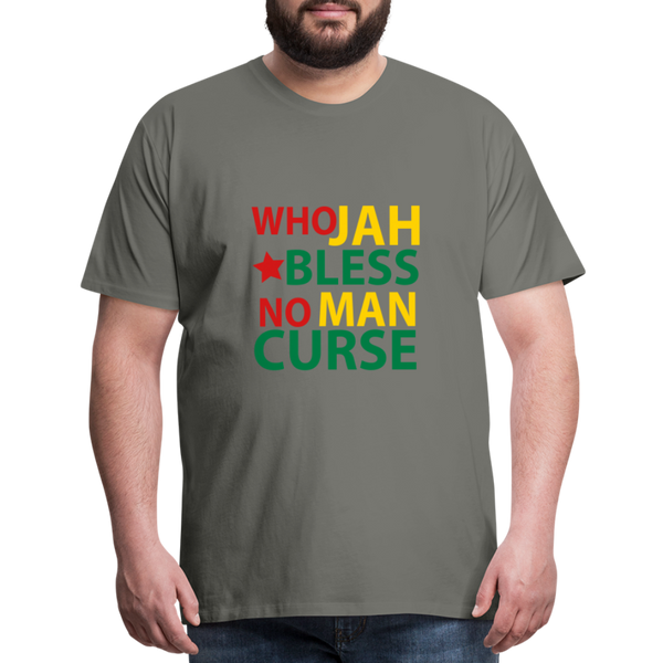 Who Jah Bless - Men's Premium T-Shirt - asphalt gray