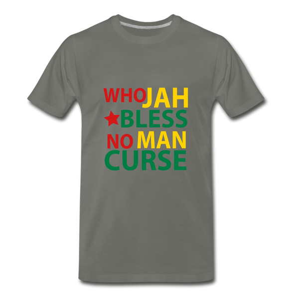 Who Jah Bless - Men's Premium T-Shirt - asphalt gray